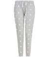 SK085 SF Clothing Ladies Lounge Pants Heather Grey / White Stars colour image